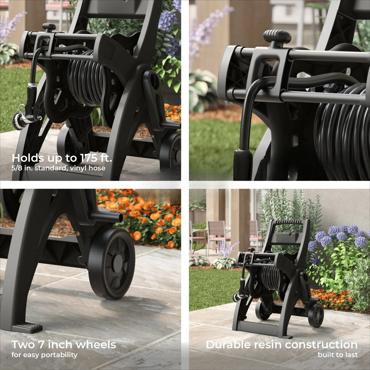 175-inch Wheeled Garden Hose Reel Cart B88999