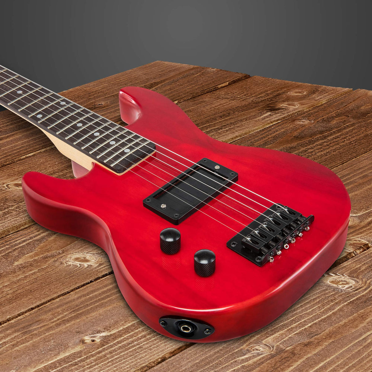 Left Hand 30 Inch 3/4 Size Electric Guitar Kit Red C8683