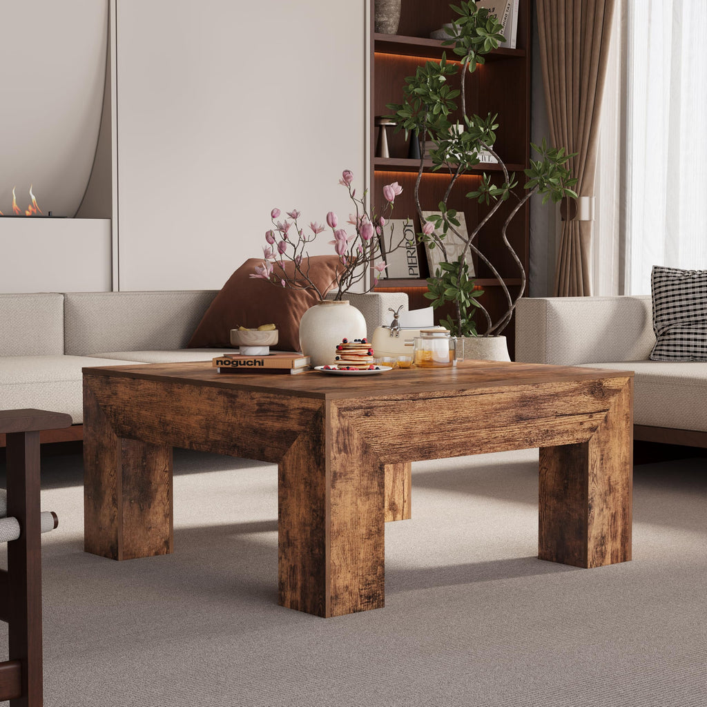 35" Wooden Square Coffee Table P4068