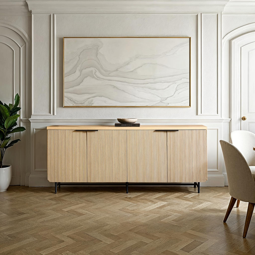 69 Inch Coastal Oak Sideboard Buffet E3888